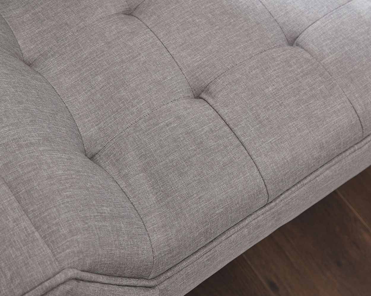 Milan Fabric Upholstered Bench, Grey