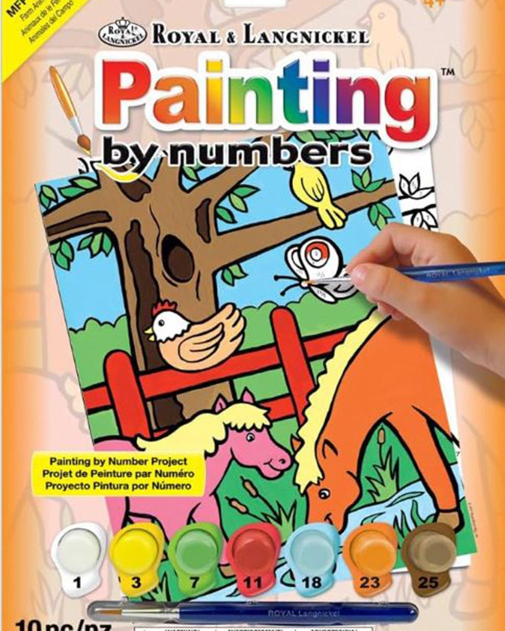 My First Paint By Number Kit Farm Animals Age 4+