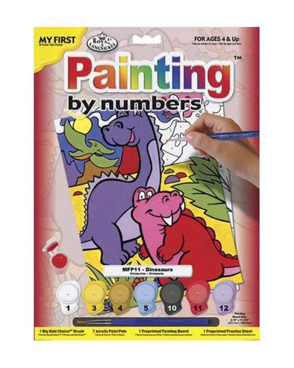 My First Paint By Number Kit Jungle Dinosaurs Age 4+