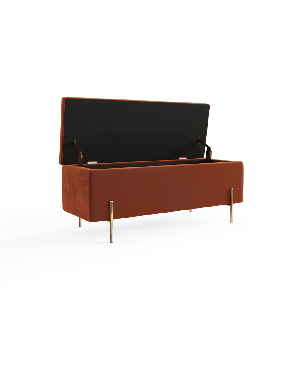 Mystica Ottoman Storage Bench Russet