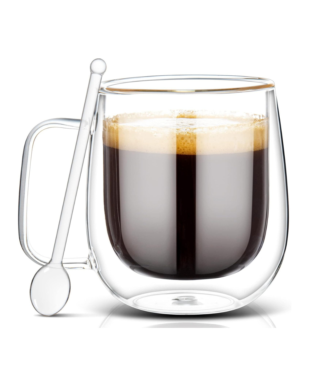 Niohouse Double Walled Glass Coffee Mug 350ml