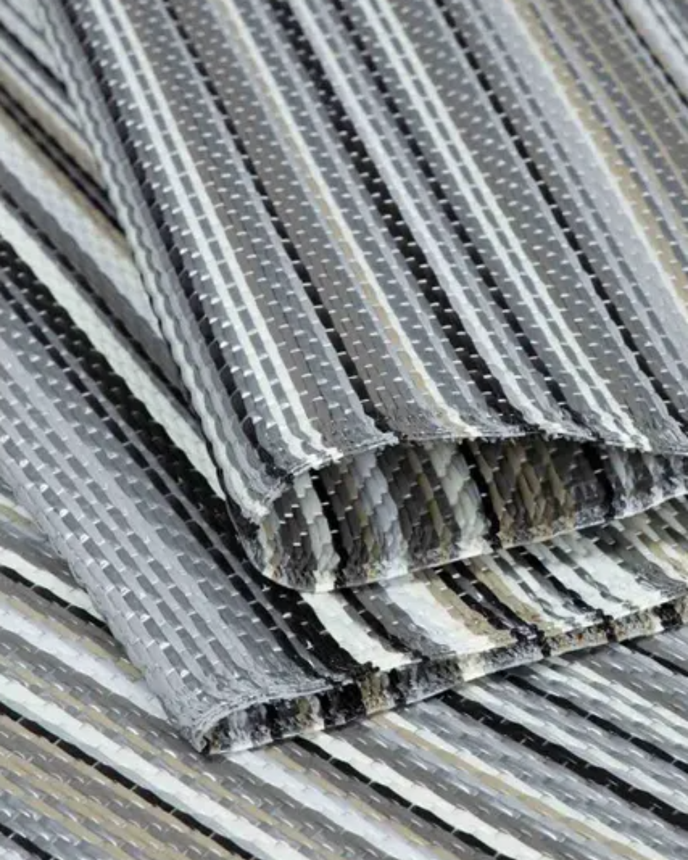 Outdoor Rugs for Garden Patio Balcony Grey Stripe 120x160cm