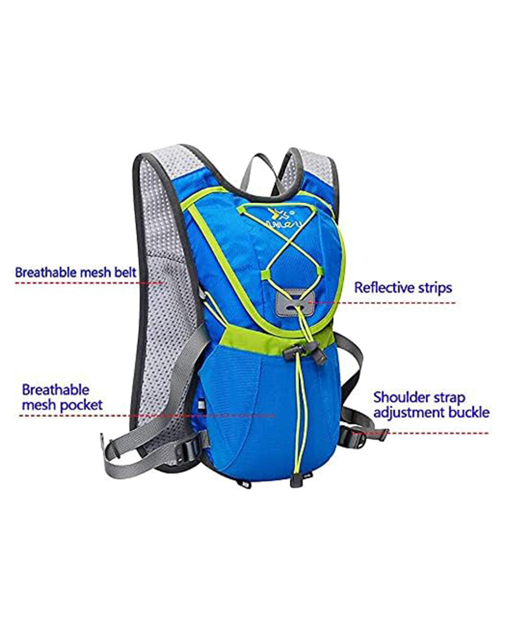 Hydration Vest Lightweight with 1.5L Hydration Bladder Black