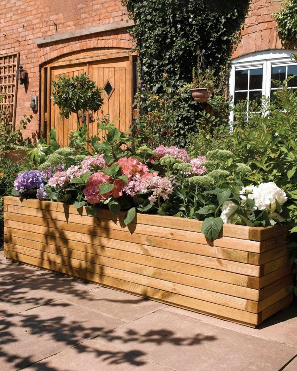 Large Wooden Garden Plater Patio Rowlinson 166L
