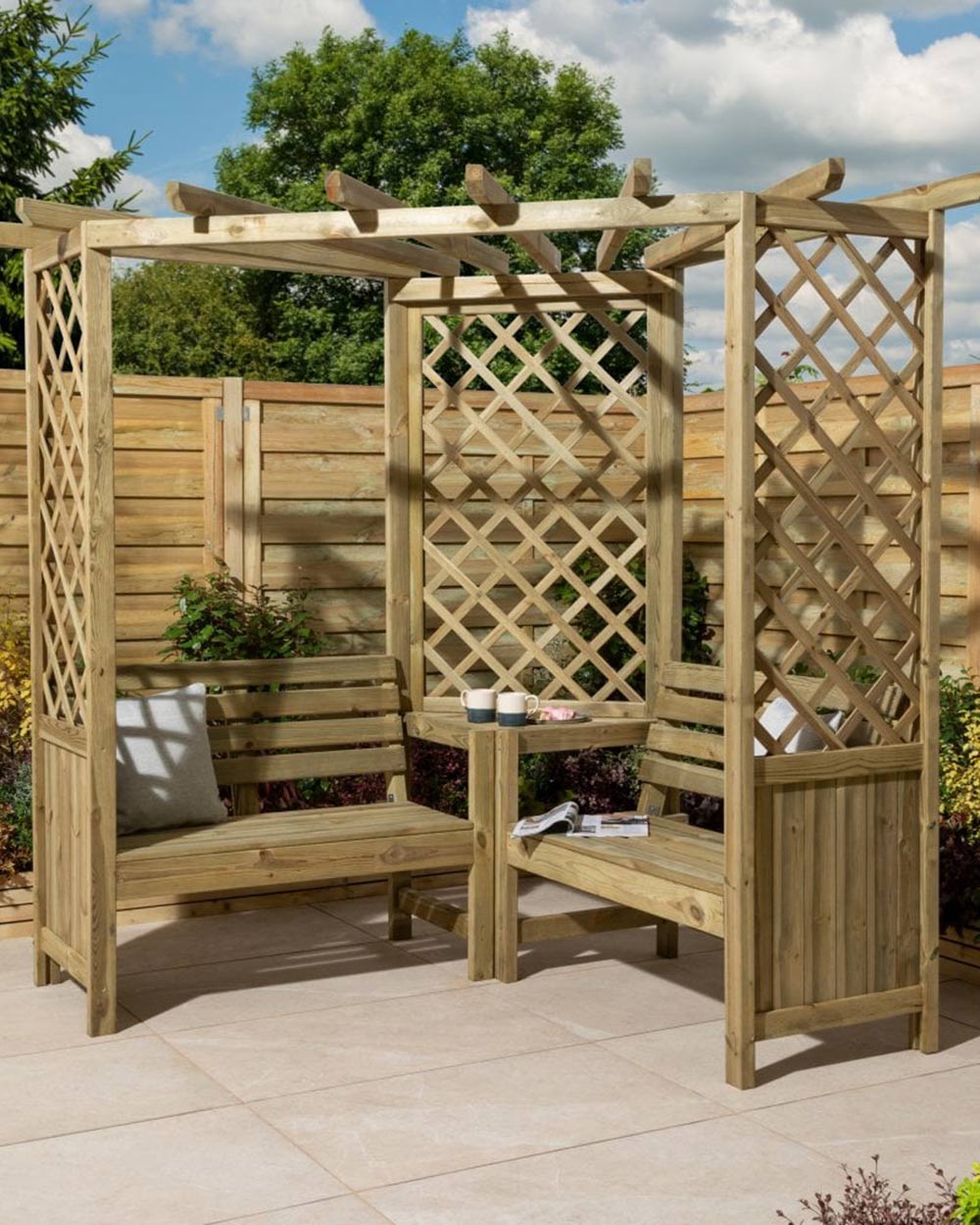 Pemberley Corner Garden Arbour Rowlinson 4 Seater