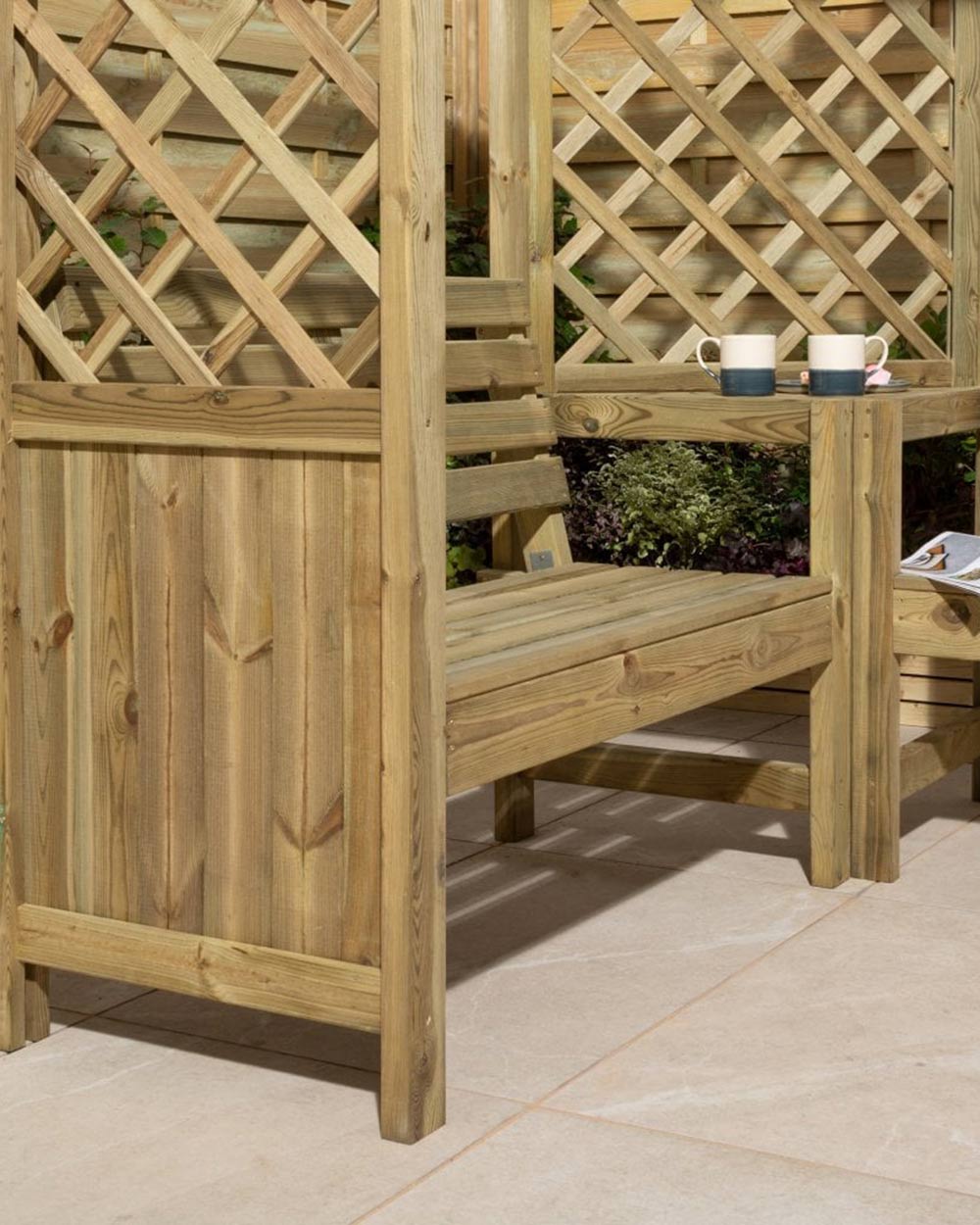 Pemberley Corner Garden Arbour Rowlinson 4 Seater