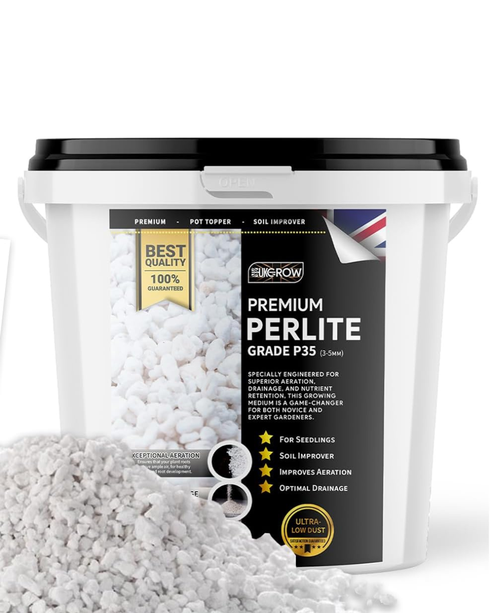 Perlite P35 Bucket 20L UK GROW Value