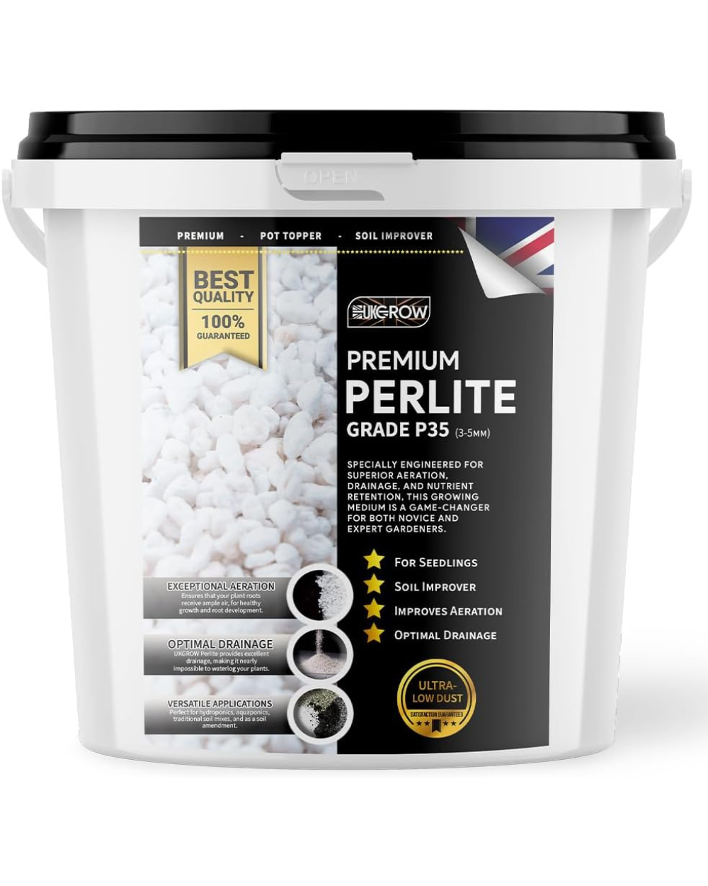 Perlite P35 Bucket 20L UK GROW Value