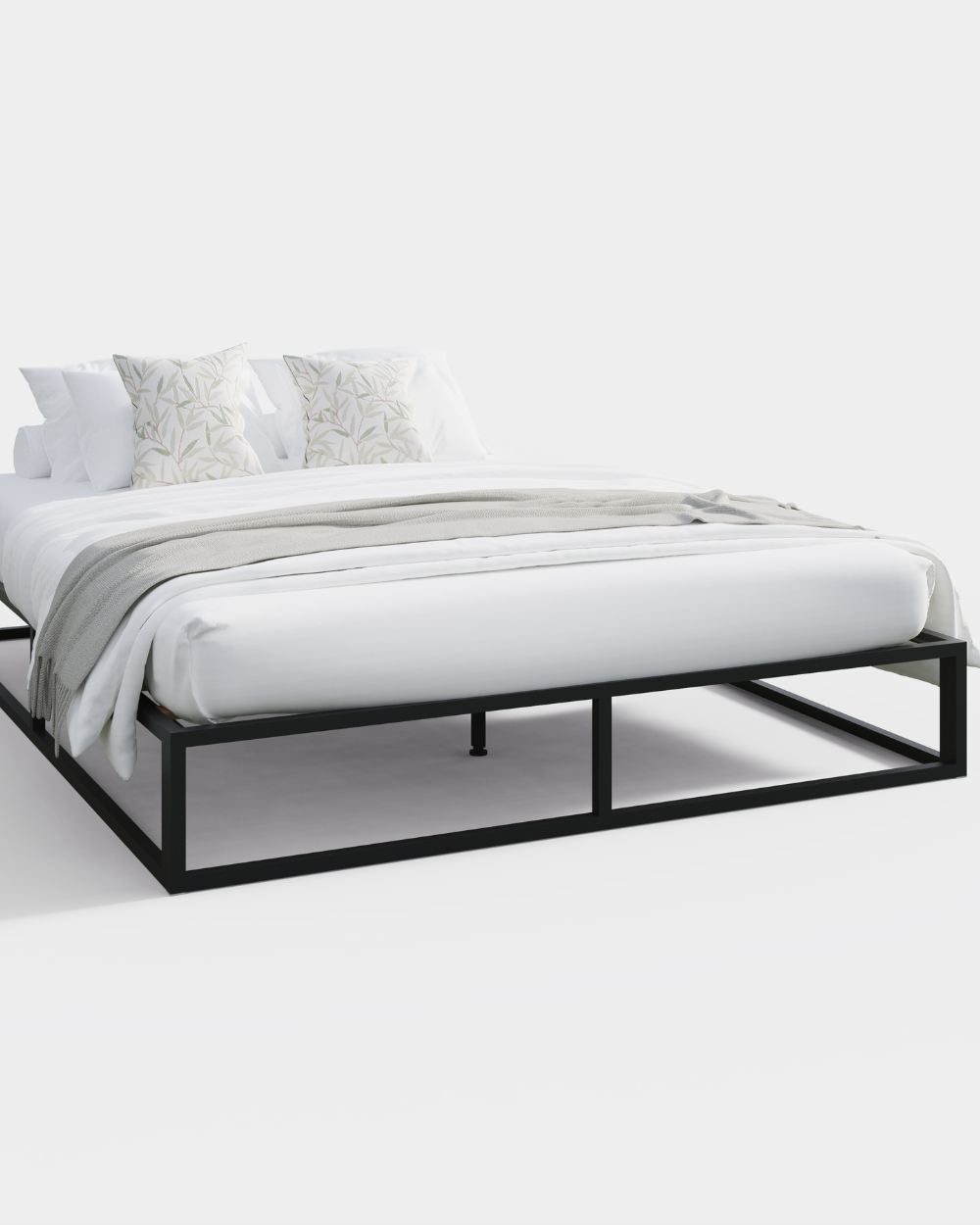 Platform Double Bed 135cm Black