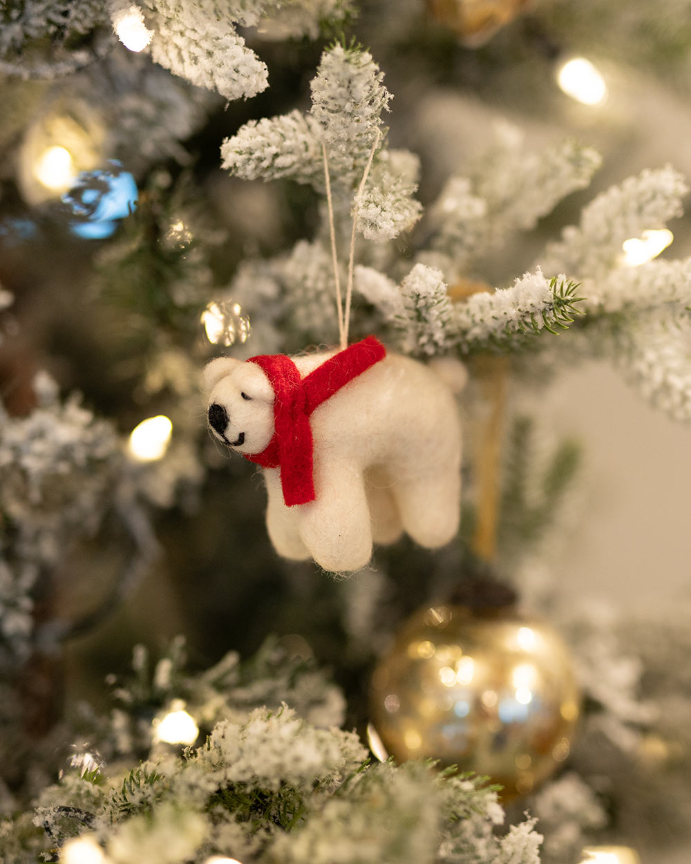 Christmas Tree Decoration Handmade Polar Bear