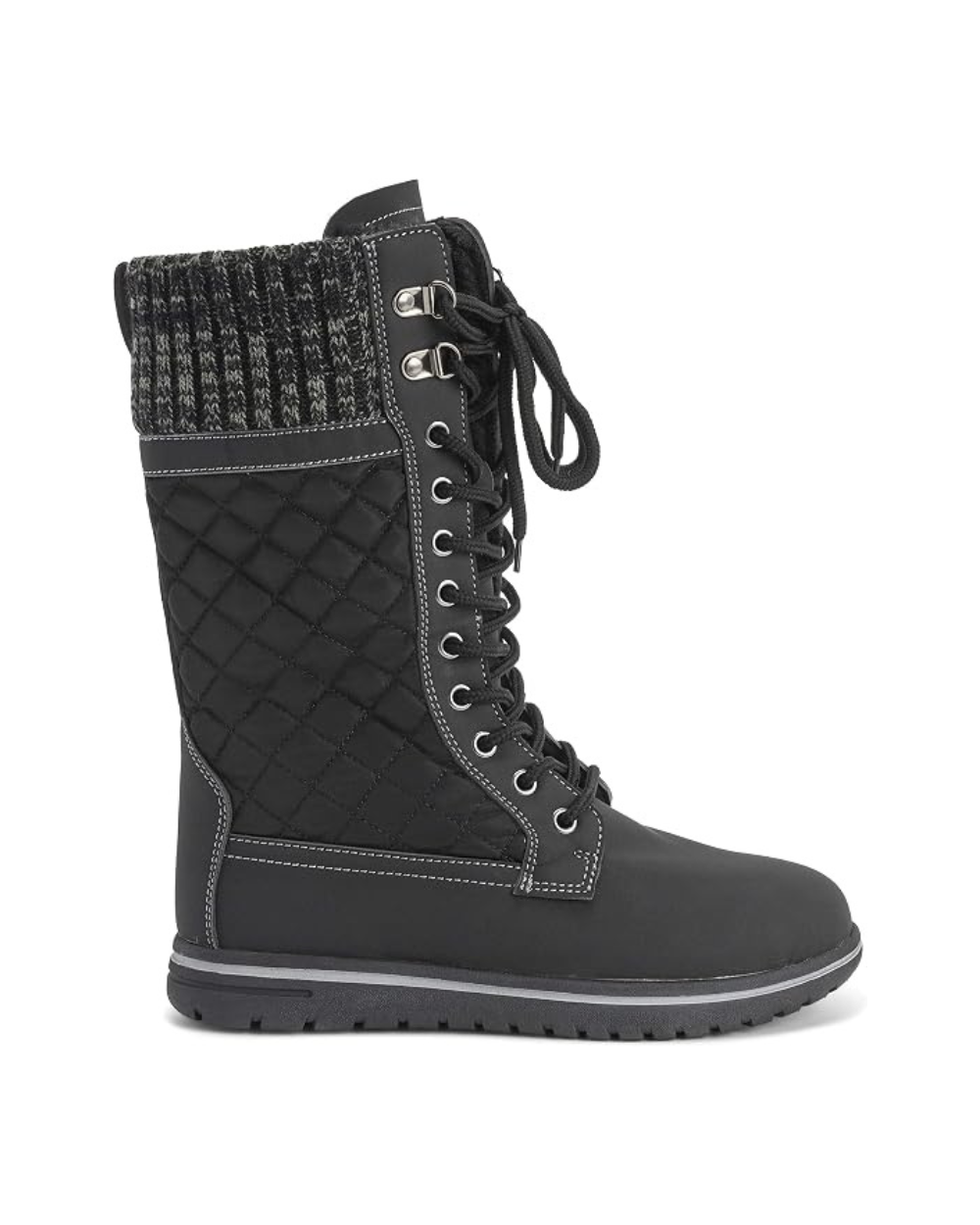 Polar Women's Winter Boots EU 37 UK 4 Black Nylon Quilted Cardy