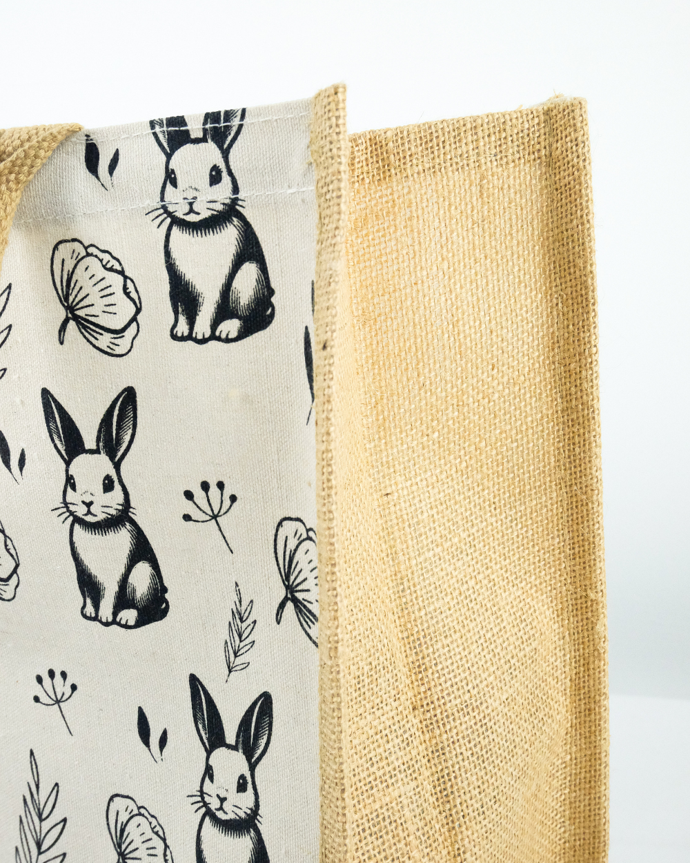 Rabbit Jute Shopping Bag For Life 100% Biodegradable