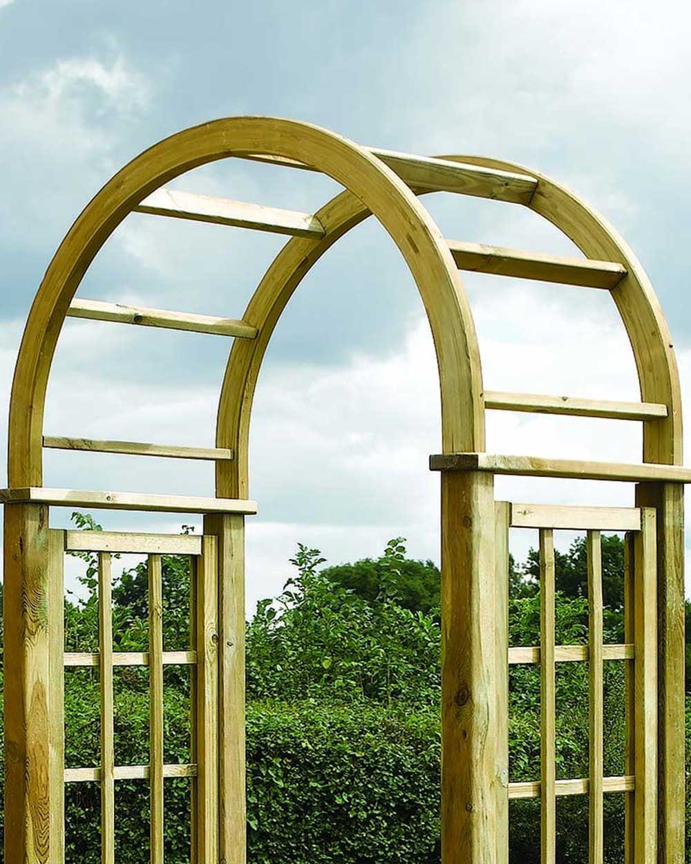 Wooden Garden Archway Rounded Rowlinson 10 Year Guarantee