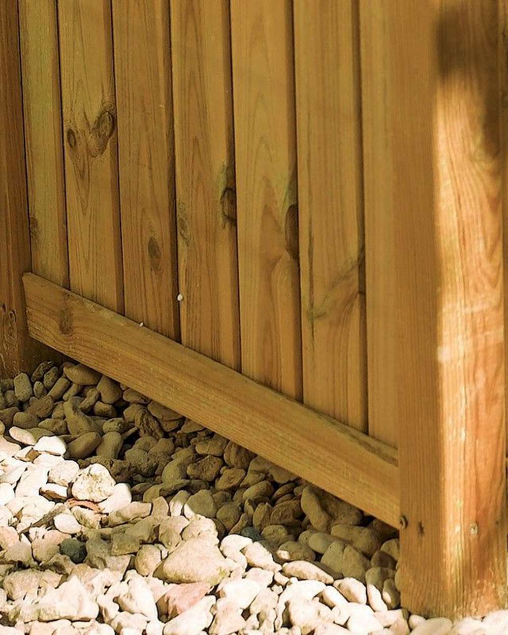 Rectangular Wooden Garden Planter Rowlinson close up of the slats