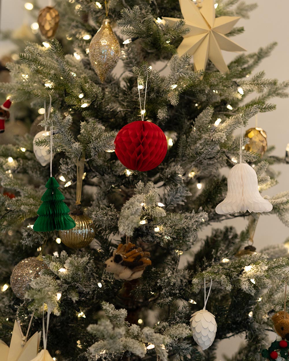 Honeycomb Christmas Tree Decorations 3PK