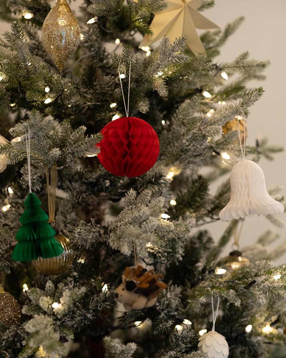 Honeycomb Christmas Tree Decorations 3PK