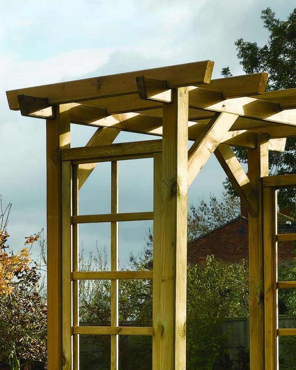 Wooden Garden Arch Square Top Rowlinson 10 Year Guarantee