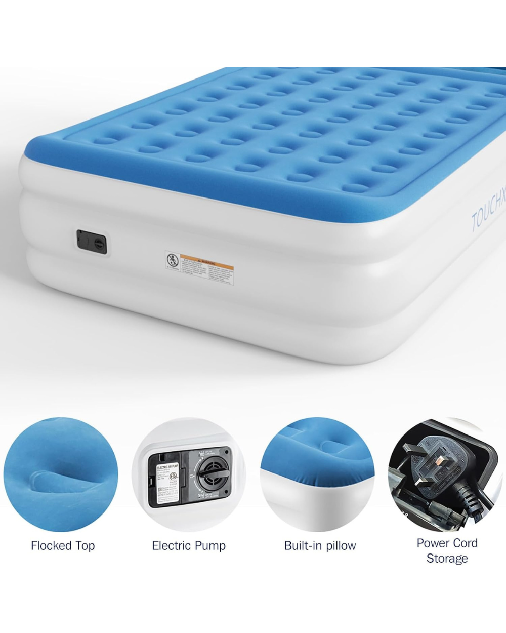 Touchxel Air Bed Inflatable King Mattress Built-in Pump