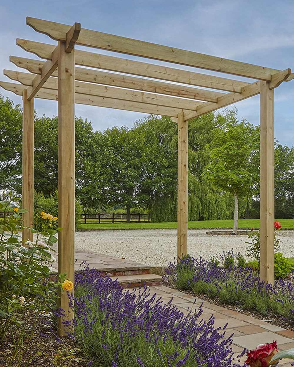 Large Wooden Traditional Pergola Rowlinson 10 Year Guarantee