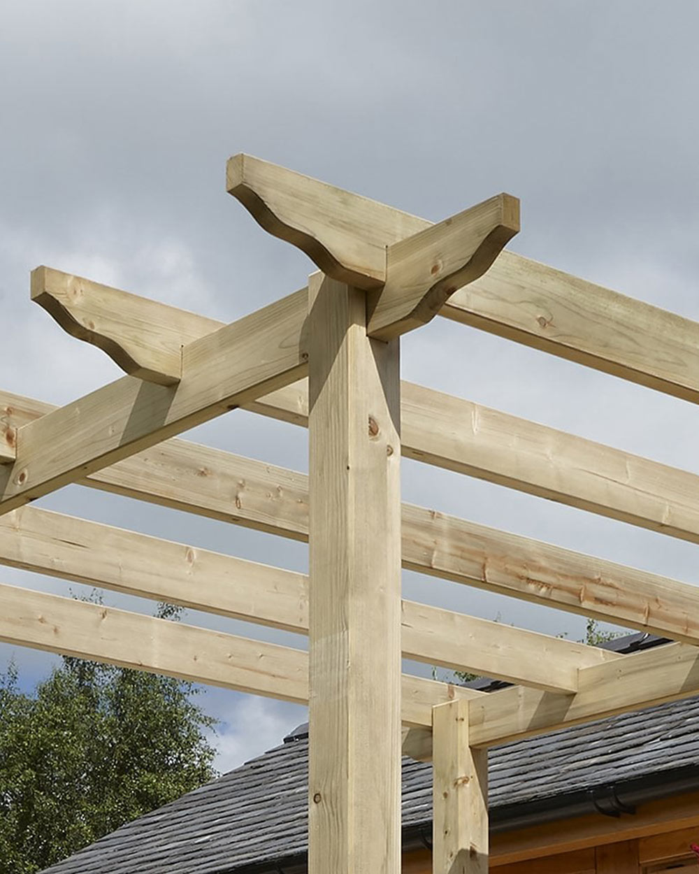 Large Wooden Traditional Pergola Rowlinson 10 Year Guarantee