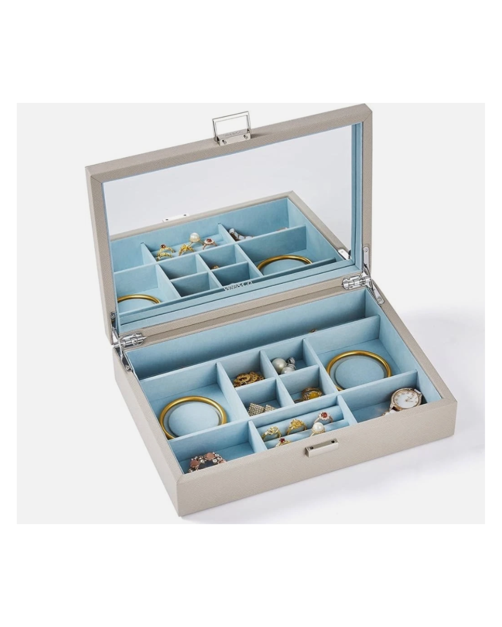 Vee Jewellery Box Organiser Grey