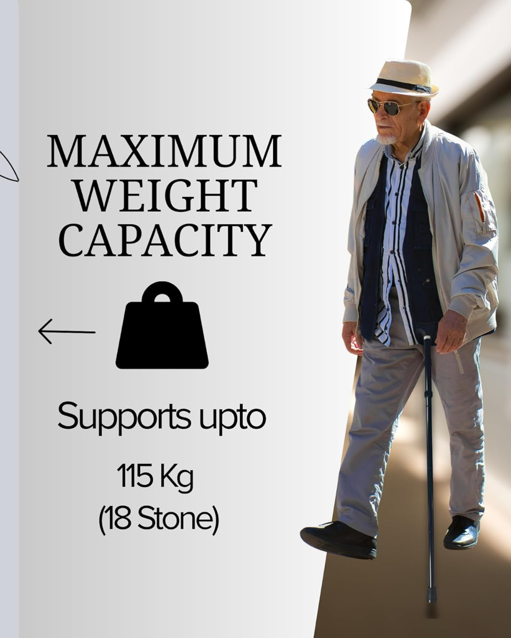 Folding Walking Stick Aid Assorted Colours