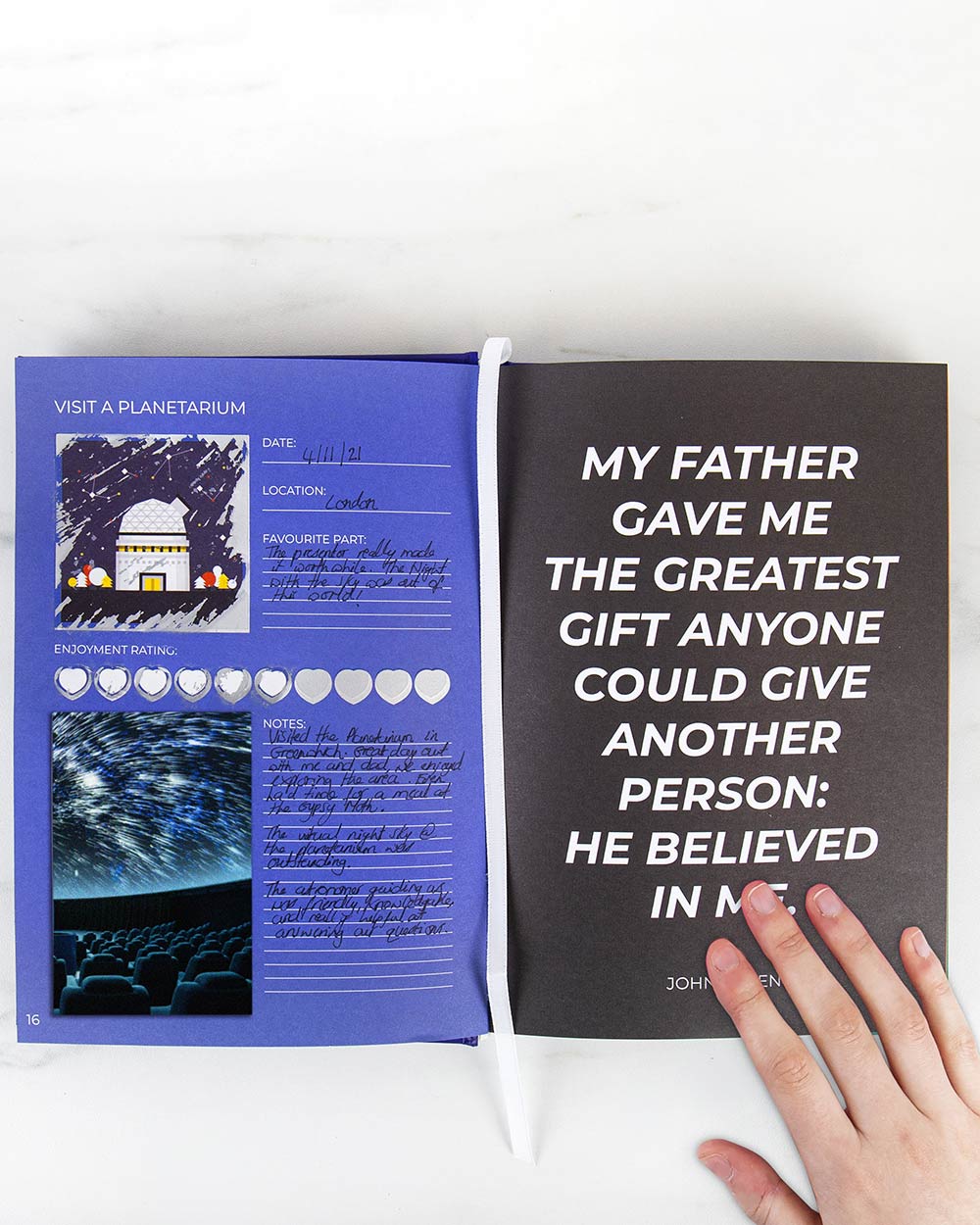 100 Things To Do With Dad Scratch Book Activity open book