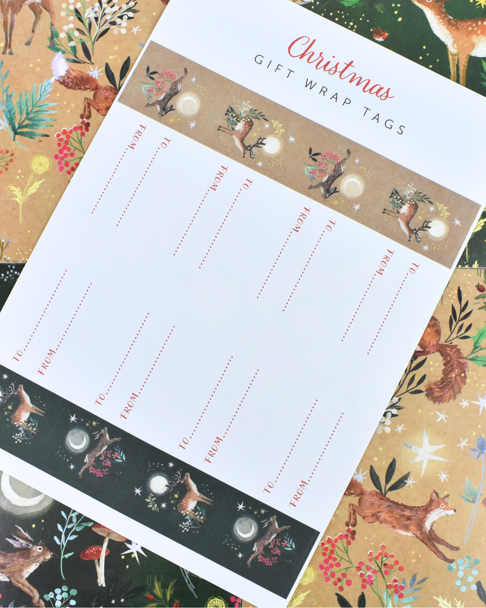 Festive Woodland Christmas Gift Wrap Set