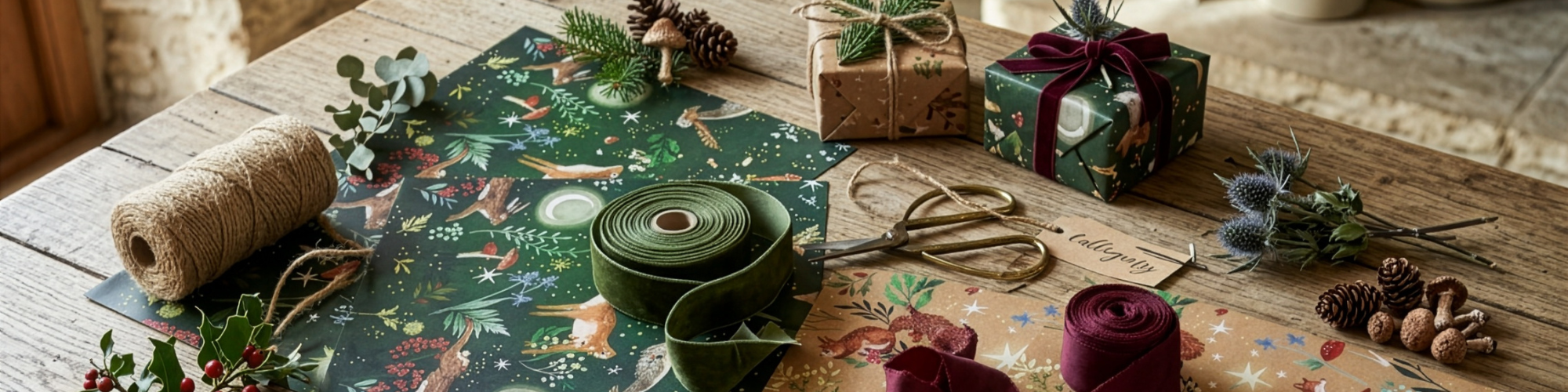 Christmas wrapping paper & gift bags