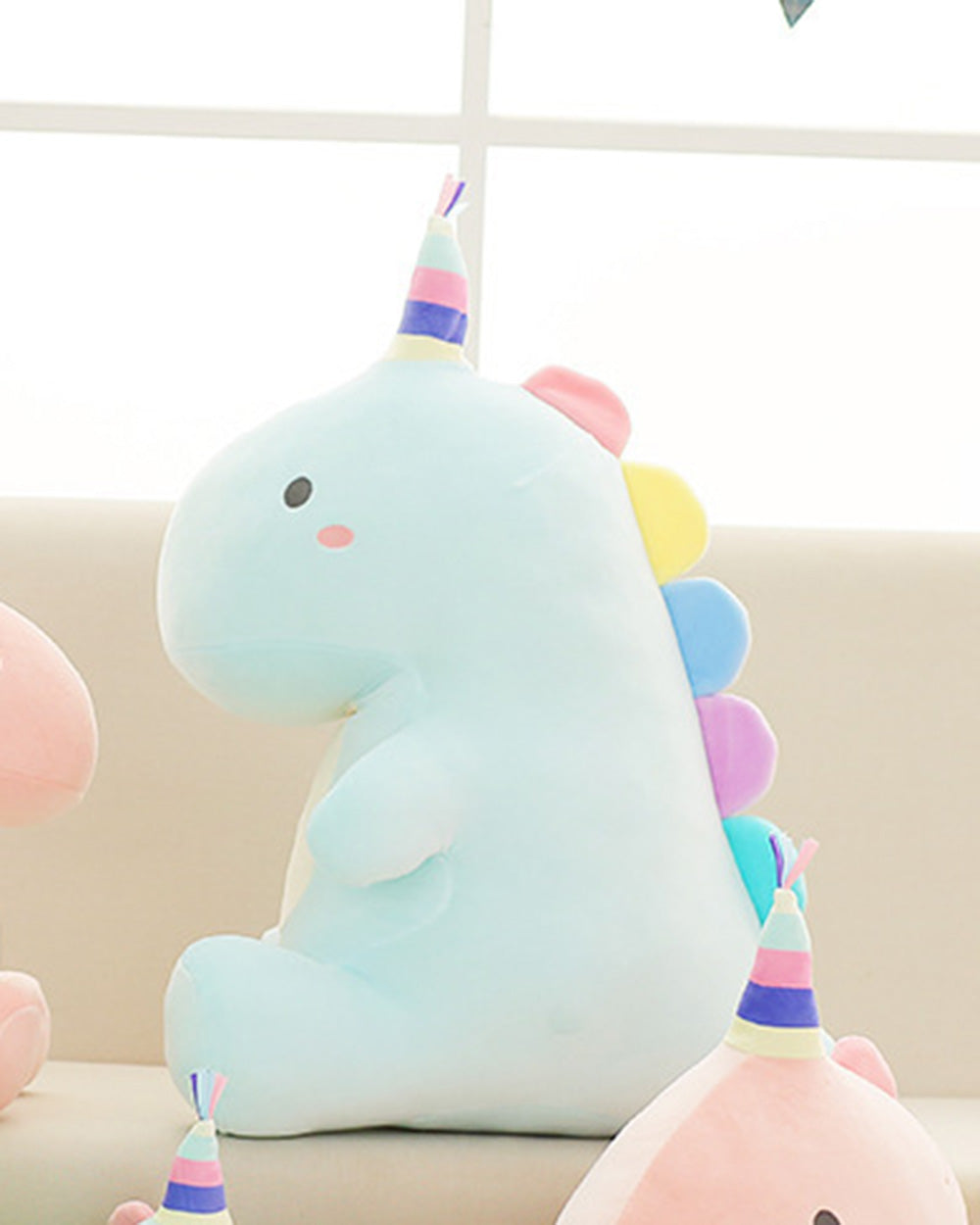 Unicorn Dinosaur Plush Toy Soft Stuffed Animal Kawaii 50cm