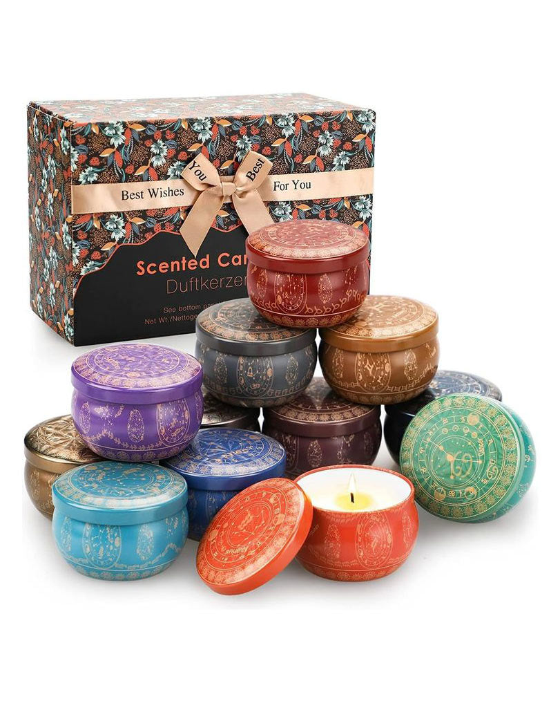 Duftkerzen Scented Candle 12- Piece Set  Natural Wax & Wick 