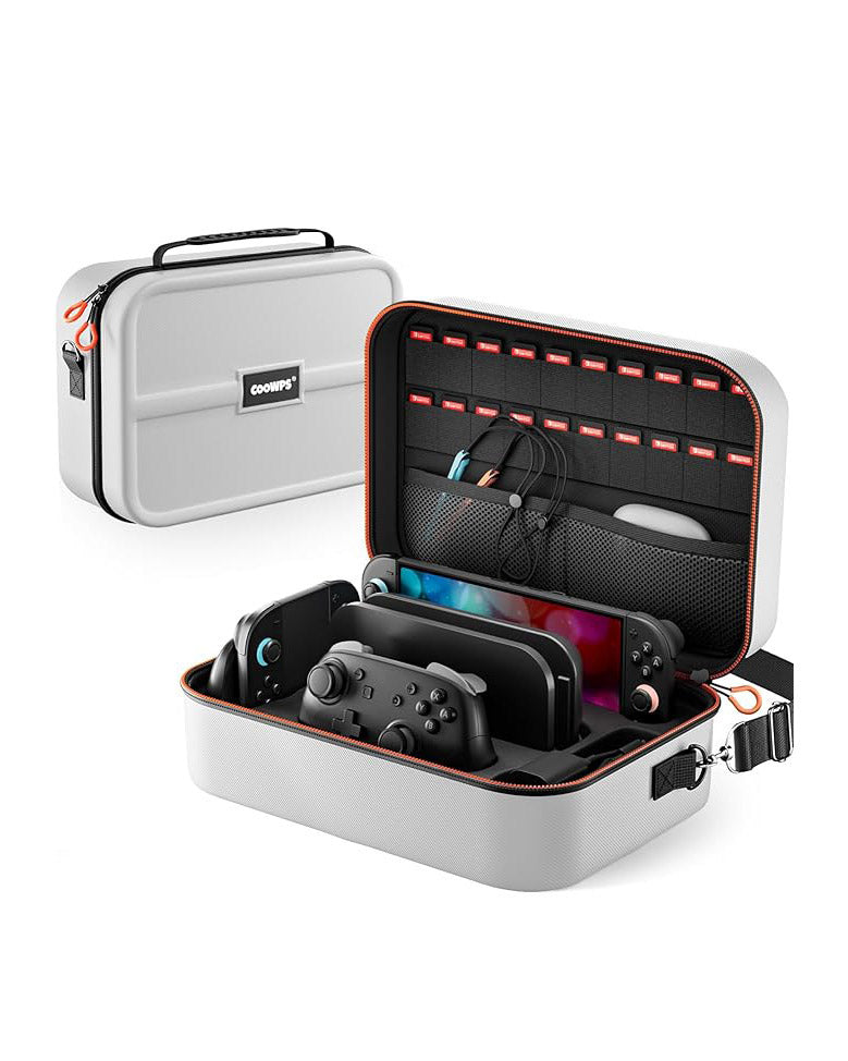Nintendo Switch 2 Portable Hard Shell Travel Case White