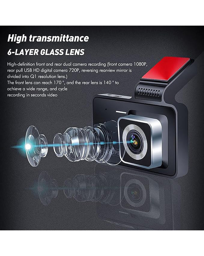 Dashcam Front Rear View Camera DVR 1080P HD