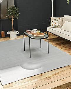 Outdoor Rugs for Garden Patio Balcony Mono Grey 90x150cm