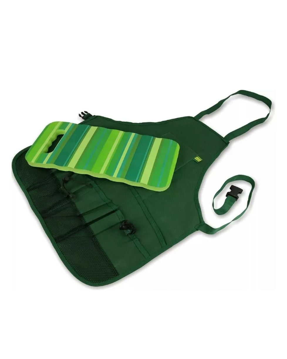 Garden Kneeling Pad & Apron Set Plant Theatre Green