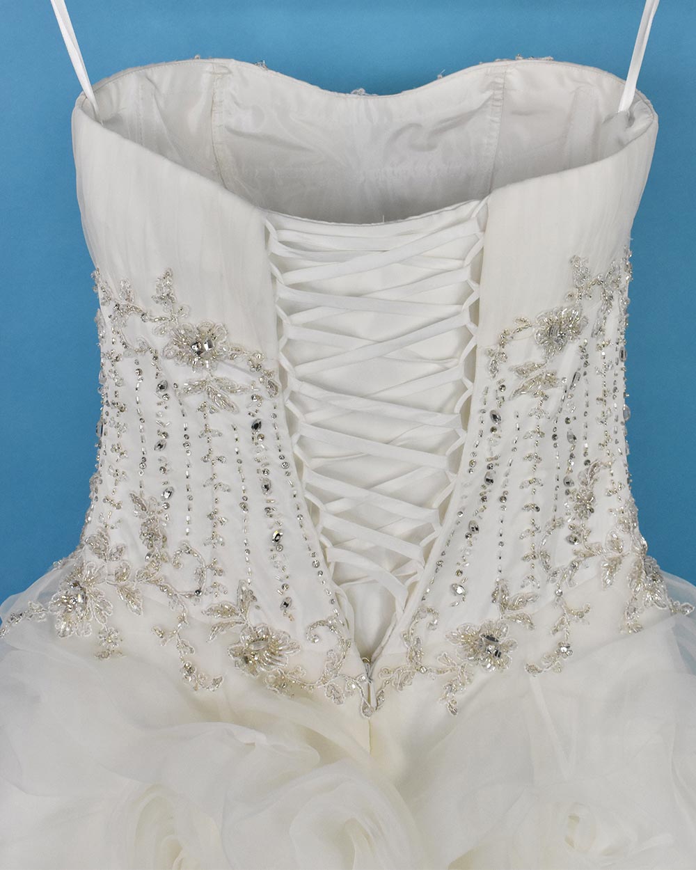 Kay Mason Ivory Ruffle Princess Wedding Dress Size 10