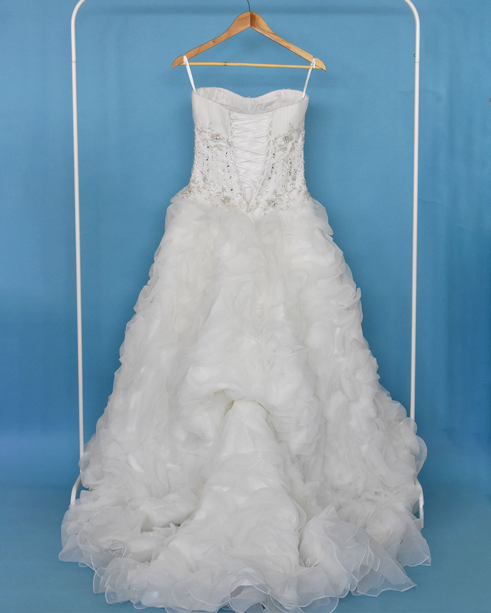 Kay Mason Ivory Ruffle Princess Wedding Dress Size 10