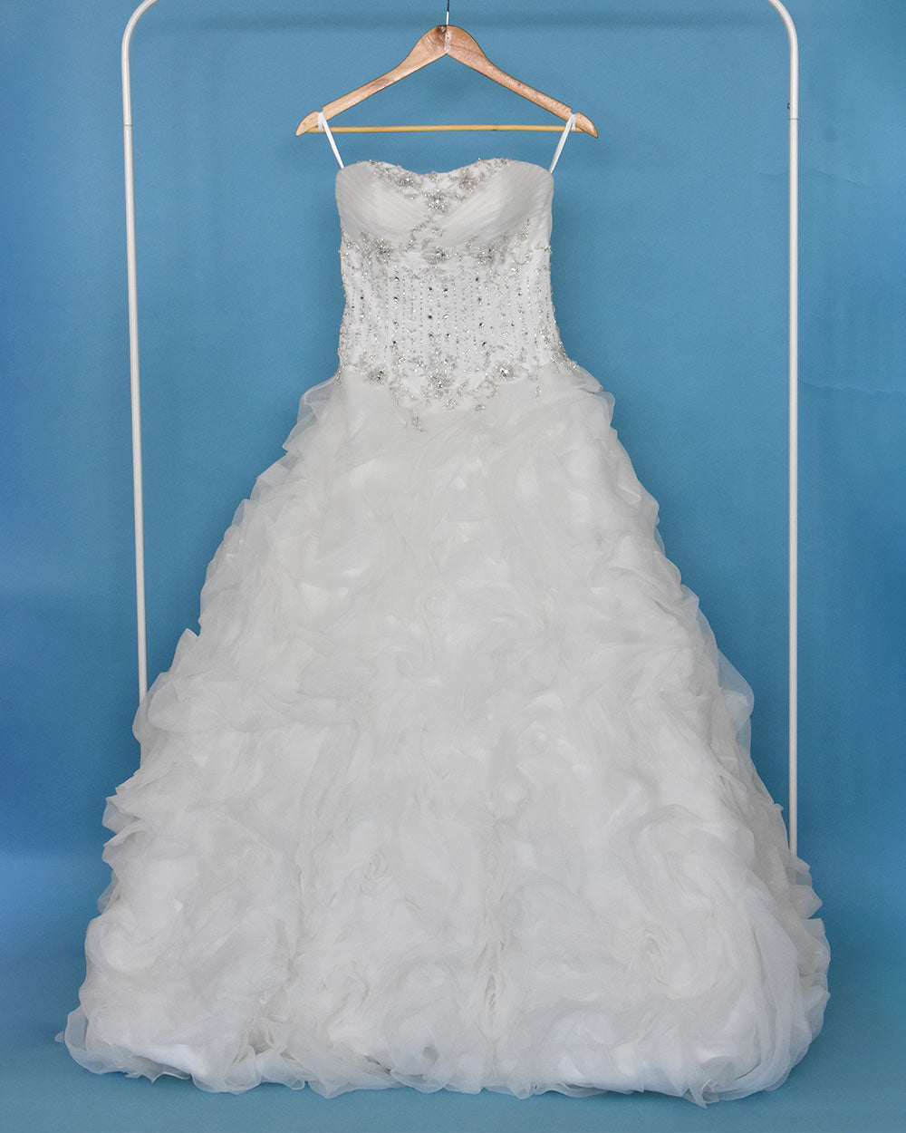 Kay Mason Ivory Ruffle Princess Wedding Dress Size 10