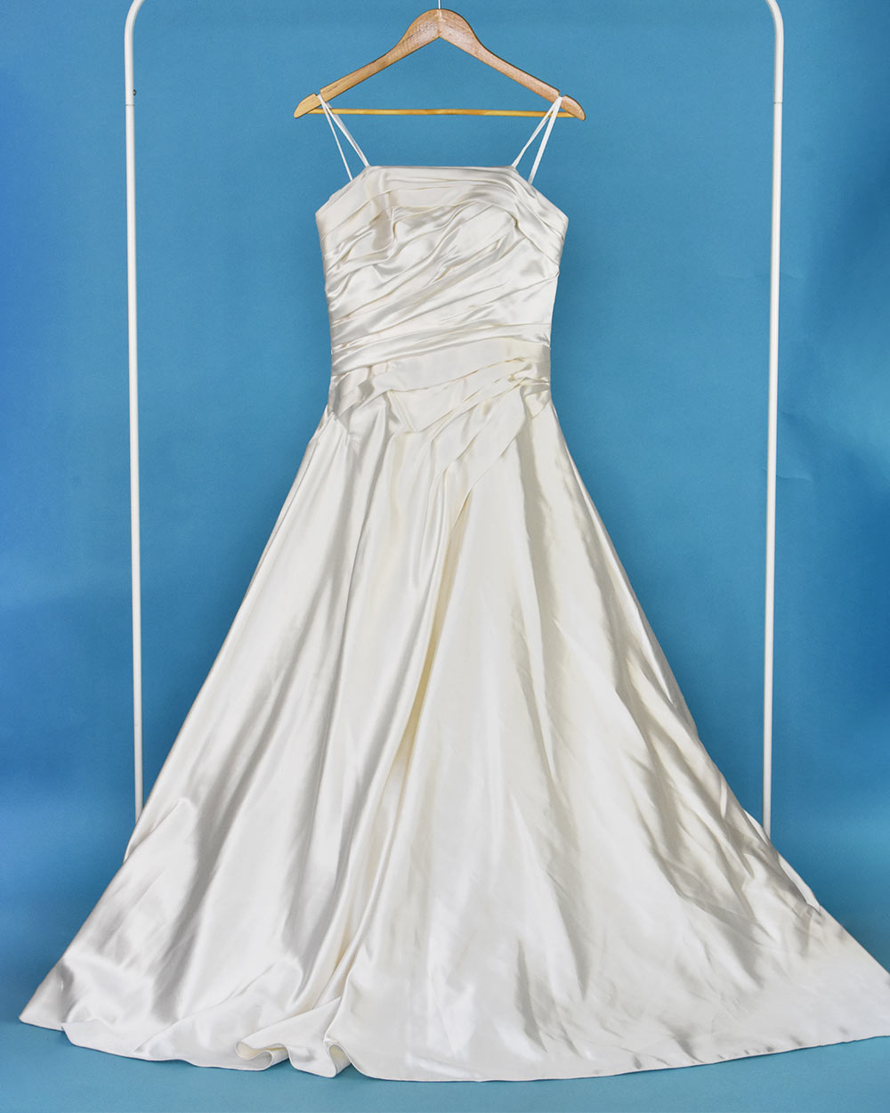 Mori Lee Ivory Strapless Pleated Wedding Dress UK Size 12 Sue Ryder