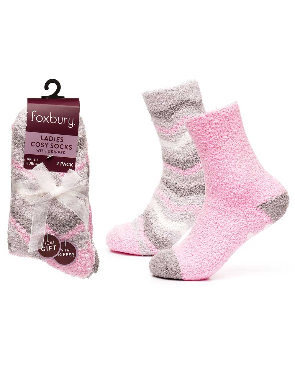 slipper socks fluffy socks warm socks pink grey 2 designs