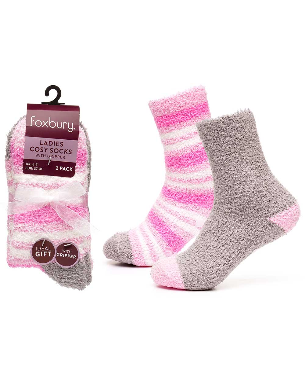 slipper socks fluffy socks warm socks pink grey 2 designs