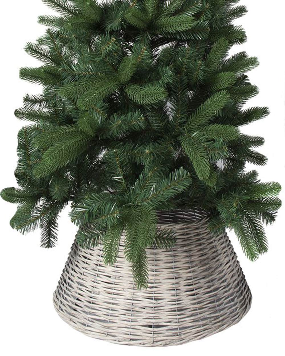 Wicker Christmas Tree Skirt Natural Grey Sue Ryder