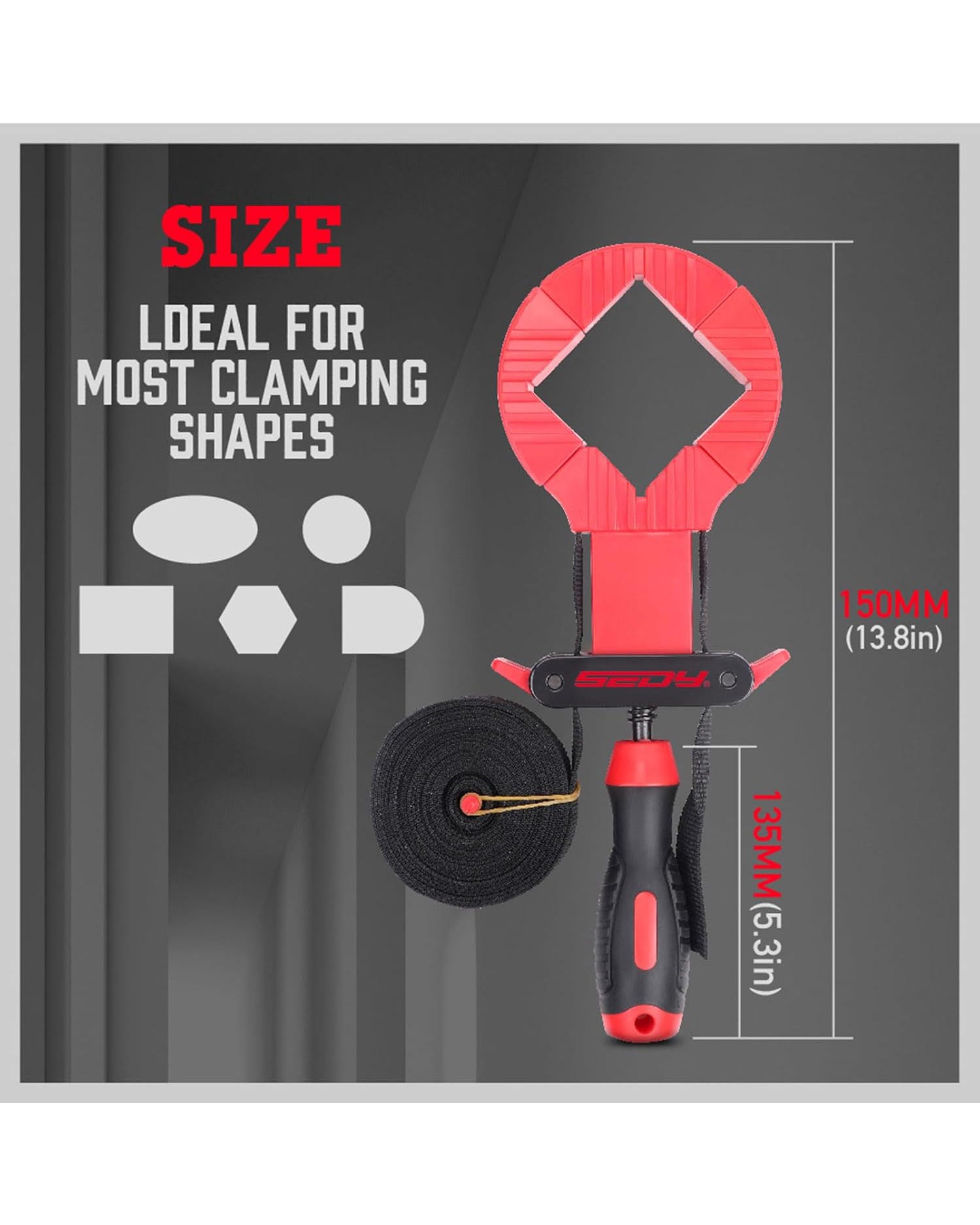 SEDY 13 ft. Belt Band Clamp Strap 90-Degree Corner Pieces