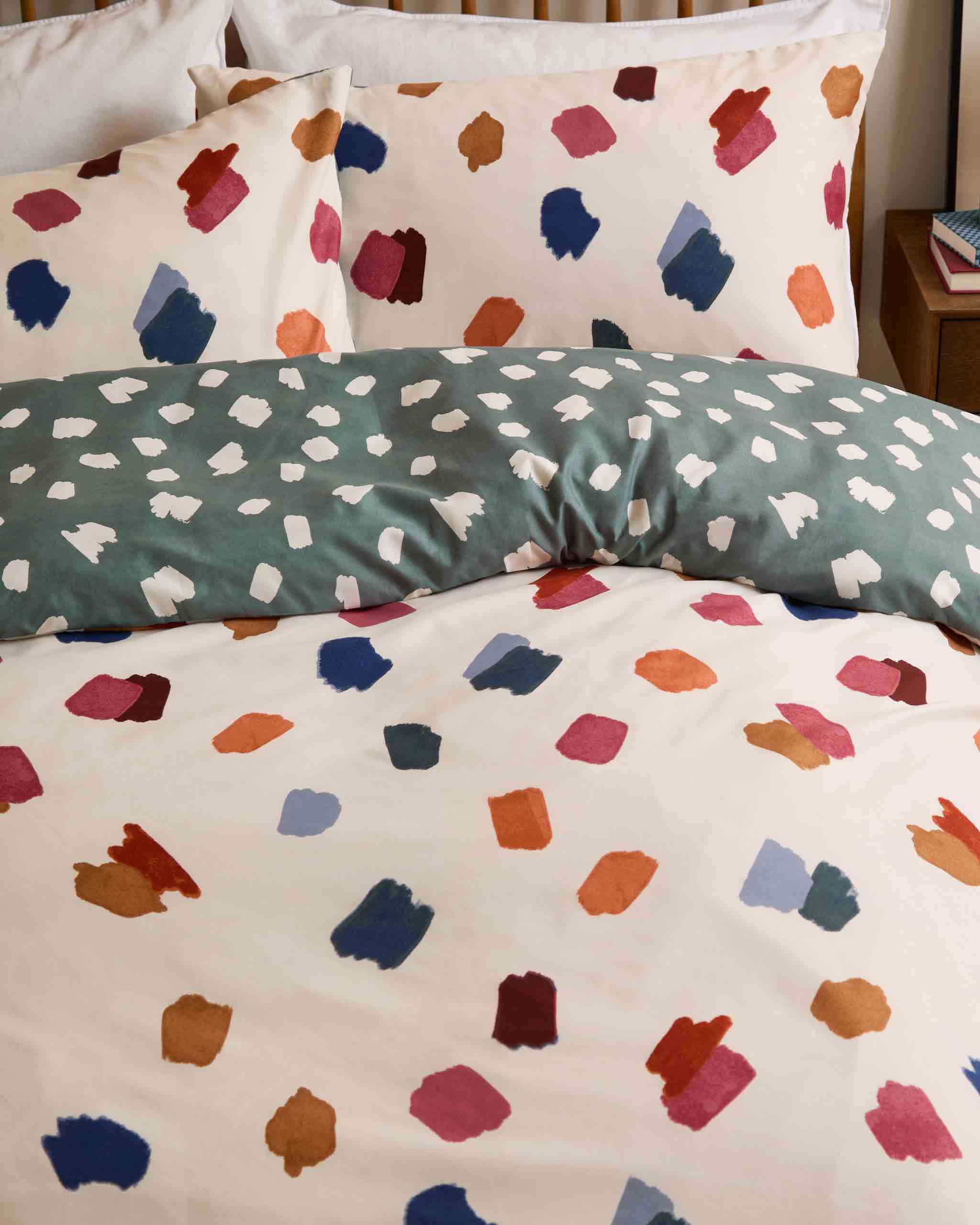 Astrid Polka Dot Duvet Set Single Double King Teal