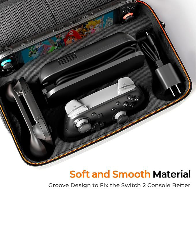 Nintendo Switch 2 Portable Hard Shell Travel Case White
