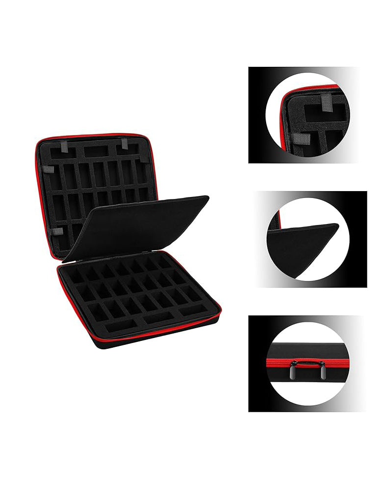 Miniature Figure Storage Carrying Case 48 Slots Black