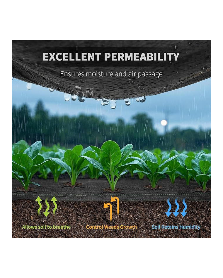Heavy Duty Weed Control Membrane 2x10m Black