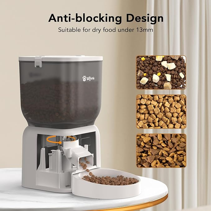 Olfjurk Automatic Dry Food Pet Feeder 4L White