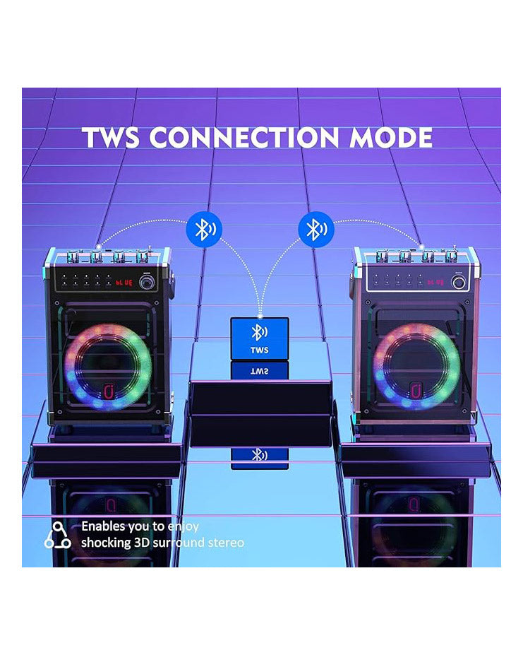 JYX Karaoke Machine with 2 UHF Wireless Microphones