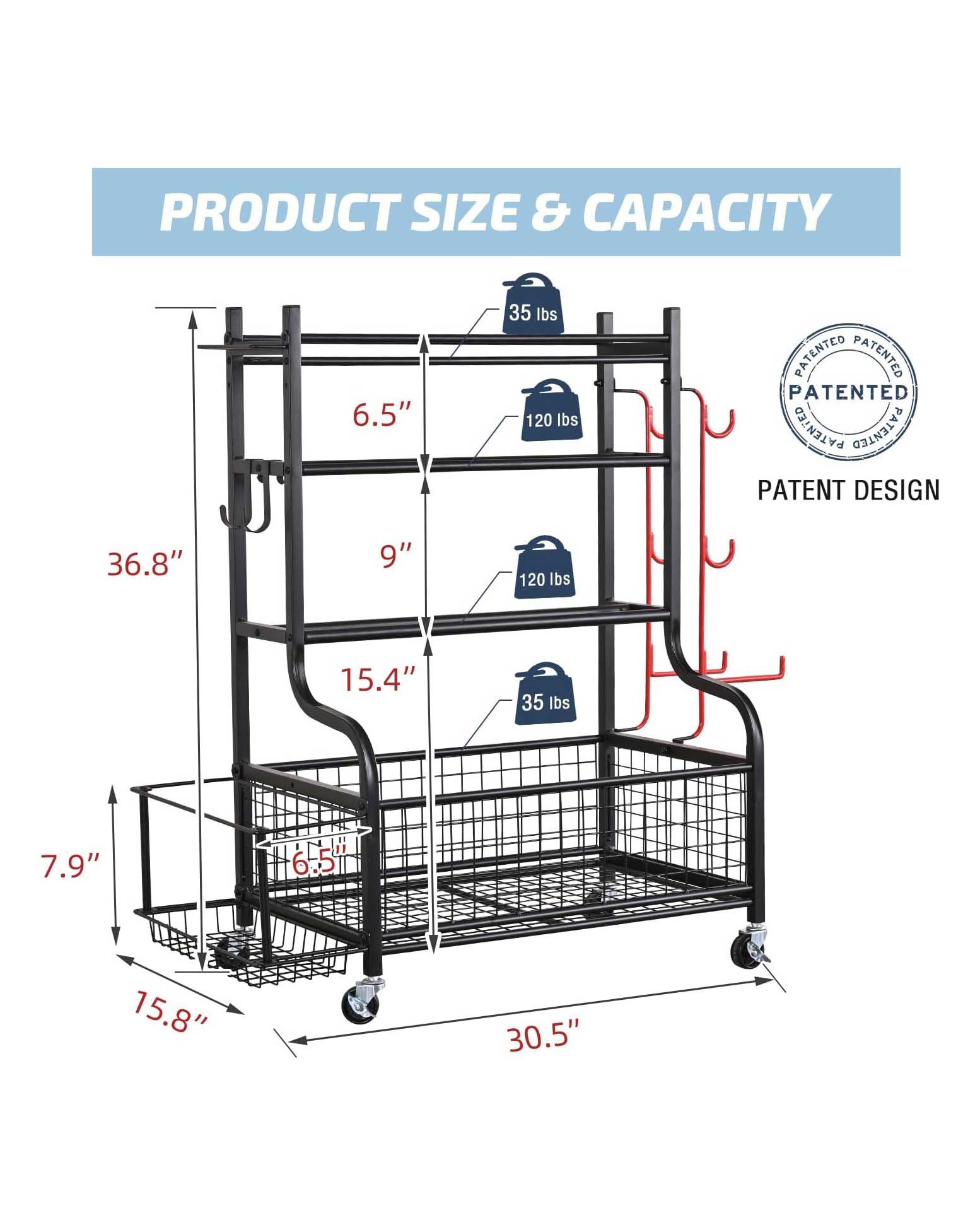 Mythinglogic Dumbbell Rack Stand Powder-Coated Steel
